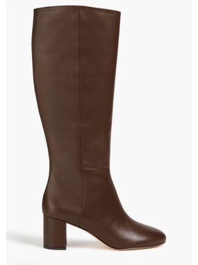 Stuart Weitzman Brown Leather Knee High Block Heel Boots Size 9B